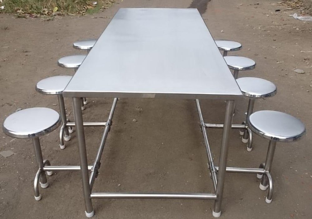 High-Quality Dining Hall Stainless Steel Tables and Chairs in Kenya